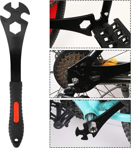 Miniatura 6 de Oumers Herramienta de extracción de casete de bicicleta, látigo de cadena de bicicleta+llave de pedal+herramienta de extracción de rueda libre 2