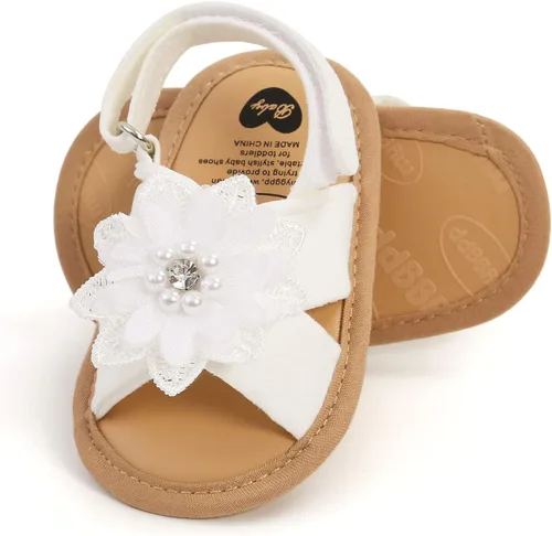 Miniatura 4 de Zapatos planos Mary Jane para bebés y niñas, con lazo, floral, princesa, vestido de boda, zapatos suaves para recién nacidos, cuna para primeros