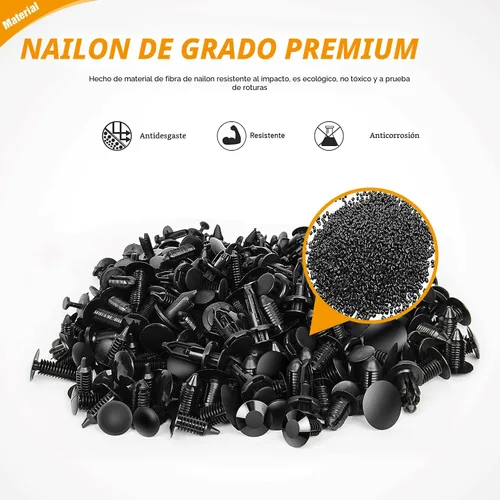 Miniatura 5 de GOOACC - Kit de 240 clips de retención a presión para automóvil, remaches de plástico y sujetadores, clips para guardabarros, paneles y tapicería
