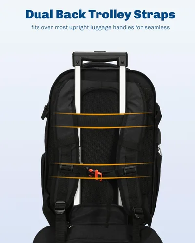 Miniatura 4 de Hynes Eagle Mochila de viaje 2 en 1 de 22 pulgadas, equipaje de mano de 63L, mochila con ruedas para hombres y mujeres con cubos de embalaje, juego