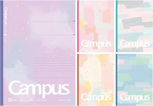 Miniatura 10 de KOKUYO Cuadernos de composición, paquete de 5 cuadernos Campus Semi-B5 Comp con punto A a rayas de 0.276 in, 30 hojas, cuaderno rayado escolar