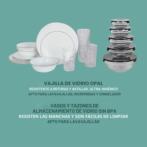 Miniatura 8 de Gibson Home Juego de Cocina de 74 Piezas en una Caja: Ollas y Sartenes, Vajilla de Platos y Cuencos, Bloque de Cuchillos y Cubertería, Cubiertos