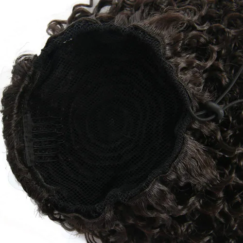 Miniatura 7 de Extensión de cola de caballo corta afro rizada para cola de caballo afroamericana, extensión de cola de caballo sintética afro rizada para mujeres
