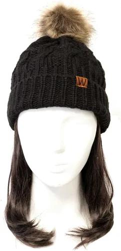 Miniatura 3 de Allydrew Mommy & Me Mother - Gorro tejido de invierno cálido y suave con pompón