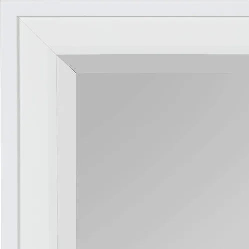 Miniatura 4 de DesignOvation Bosc - Espejo de pared rectangular decorativo enmarcado, 22 x 28 pulgadas, blanco, espejo de tocador rectangular de transición