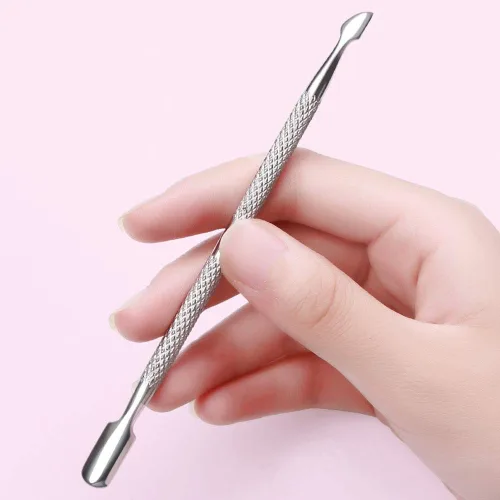 Miniatura 6 de Creatiee - Removedor y cortador de cutículas, limpiador de cutículas de acero inoxidable de doble extremo, removedor de esmalte de uñas, manicura