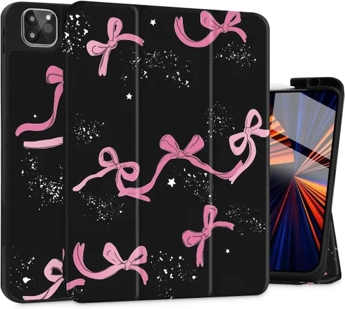 Miniatura 10 de Funda Tuiklol para iPad Pro de 12.9 pulgadas 2022 2021 2020 2018 6th / 5th / 4th / 3rd Gen Built in Pencil Holder Protective Stand Back Cover with