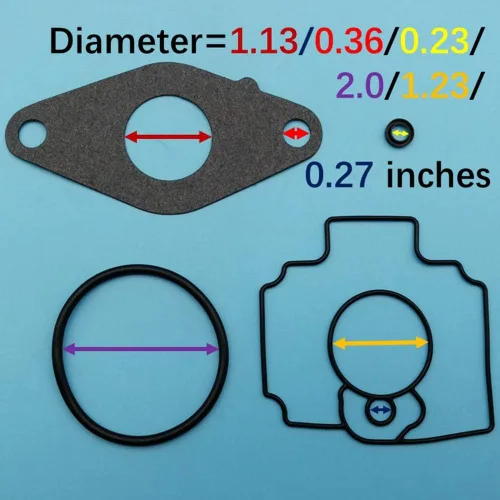 Miniatura 3 de Kit de reparación de carburador de carbohidratos compatible con John Deere cortacésped tractor 345 425 445 FD620D FD620 Motor MIA11386 MIA12362
