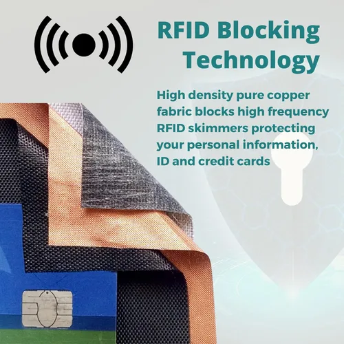 Miniatura 5 de Flowfold RFID Blocking Vanguard Billetera Bifold Durable Slim Wallet Frontal bolsillo cartera cartera bifold hecha en Estados Unidos Cartera hecha