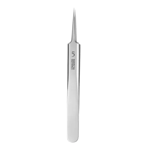 Pinzas para eliminar espinillas de acné, con caja, de acero inoxidable, extractor de puntos negros, para salón de belleza y hogar plateado