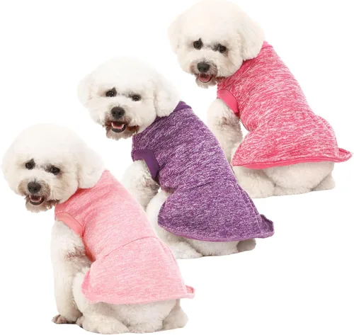 Miniatura 24 de Suéter para Perro, Suéteres para Perros Pequeños, Paquete de 2, 3 Ropa Cálida y Suave para Mascotas para Cachorro, Gato Mediano Grande, Perros Niña