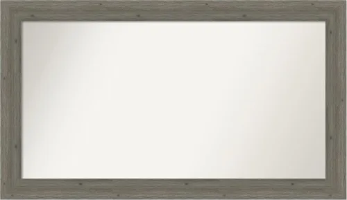 Miniatura 345 de Amanti Art Espejo de pared personalizado no biselado (24.5 x 24.5 pulgadas), marco gris marrón alta, varios tamaños personalizados, espejo de baño