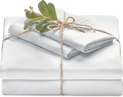 Miniatura 21 de Chanasya Juego de sábanas de 3 piezas de microfibra de percal, sábana bajera, sábana encimera y fundas de almohada, bolsillo profundo, resistente a
