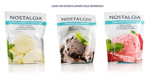 Miniatura 7 de Nostalgia Mezcla de helado premium, 8 paquetes (8 onzas), hace 16 cuartos de galón en total
