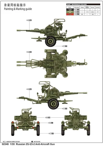 Miniatura 2 de Trumpeter Cañón antiaéreo ruso ZU23-2 (escala 1/35)