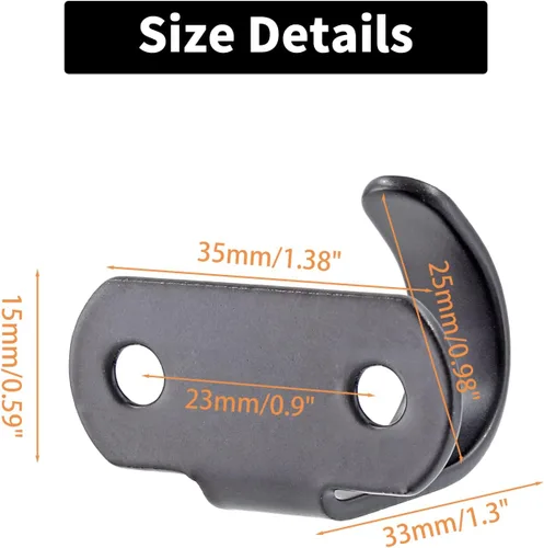 Miniatura 2 de 12 ganchos de acero inoxidable para debajo del estante con tornillos, ganchos de techo, ganchos de montaje superior para toalla/bata, gancho