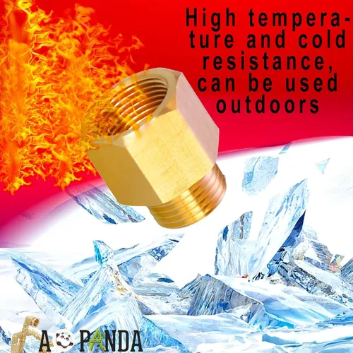 Miniatura 4 de AOPANDA Instalación de tubería de latón, adaptador reductor, tubo NPT macho de 1/4 x 1/2 tubo NPT hembra (paquete de 4)