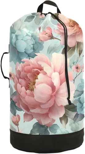 Miniatura 8 de Mochila para lavandería, cesta extra grande resistente para ropa sucia, correas ajustadas para campamento, universidad, gimnasio, hotel, hogar, 29.3