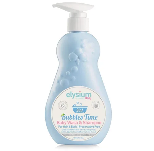 Champú orgánico para bebés y gel de baño – Sin desgarros, vegano, no tóxico, hipoalergénico con aloe vera y vitamina B5, 13.5 onzas líquidas