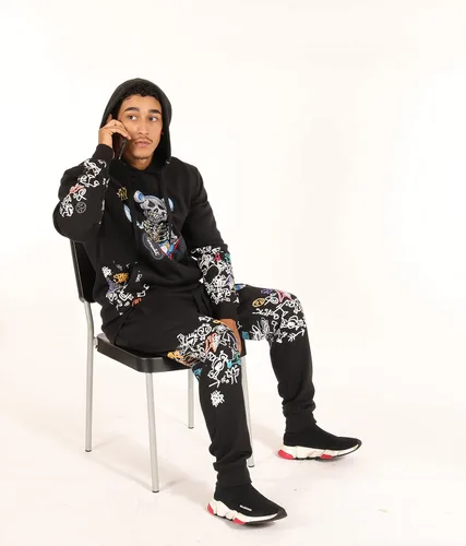 Miniatura 121 de SCREENSHOT Sudadera urbana de forro polar para hombre, diseño de dibujos animados de animación, parche bordado de gel