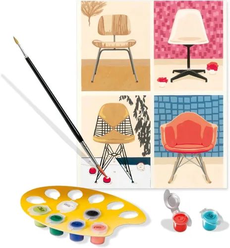 Ravensburger CreArt Eames Take a Seat Kit de pintura por números para adultos, pintura de artes y manualidades para edades de 12 años en adelante