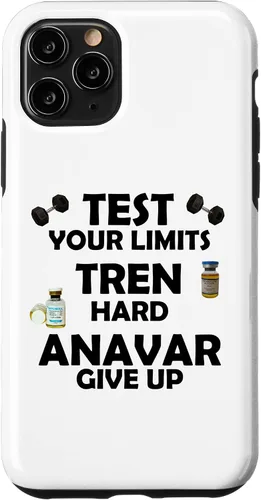 Miniatura 10 de iPhone 15 Funny Test Limits Tren Hard Never Give Up Gym Bodybuilding Case