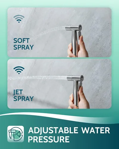 Miniatura 4 de LUFEIDRA Pulverizador de bidé de mano para inodoro, spray de chorro de presión de agua ajustable con manguera de bidé para lavado femenino, nuevo
