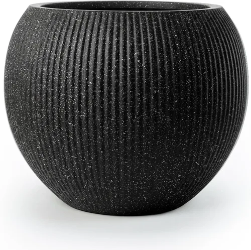 Miniatura 30 de DTY Fiberstone - Maceta tipo globo para interiores y exteriores, maceta esférica ligera para olivo, Monstera y palma, piedra de fibra de vidrio