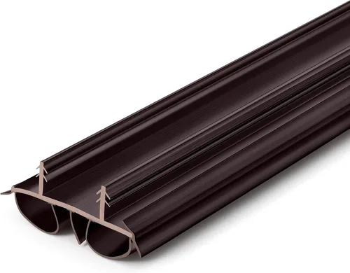 Pushglossy 1 pieza de 36" de barrido de puerta de doble burbuja con muesca de 1-3/4" de ancho, sello de burlete de vinilo para puertas exteriores,