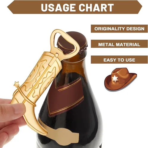 Miniatura 4 de Hortsun 36 juegos de abrebotellas para botas de vaquero para baby shower, regalos para invitados de fiesta, abrebotellas, regalos a granel para baby