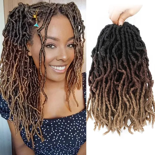 Miniatura 21 de Extensiones de cabello de ganchillo suaves de 22 pulgadas, 7 paquetes de rastas sintéticas preenlazadas para mujeres negras, extensiones de cabello
