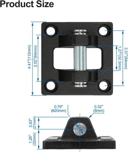 Miniatura 2 de Baomain Brida de pie CB-100 para montaje de pie Trabajo con cilindro estándar neumático SC 100