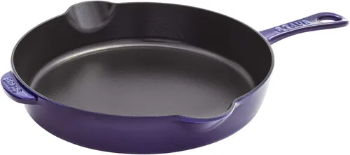 Miniatura 10 de Staub - Sartén tradicional de hierro fundido de 11 pulgadas, color cereza, fabricada en Francia