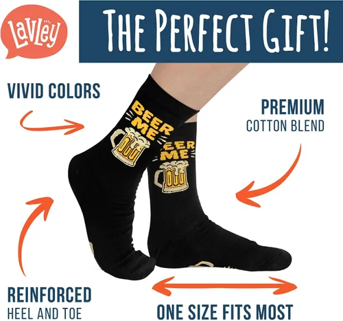 Miniatura 22 de Lavley Calcetines divertidos para adultos, regalos novedosos y rellenos de calcetines para hombres, mujeres y adolescentes, talla única