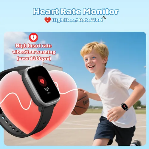 Miniatura 5 de Reloj inteligente para niños y niñas sin necesidad de APP/teléfono, reloj deportivo para niños de 1.8" IP68 resistente al agua, podómetro, monitor