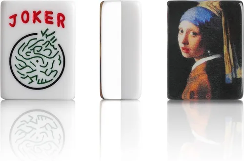 Miniatura 2 de 166 American Western Mahjong Set Maleta Edición Limitada Embedded Masterpiece Fondo en Maleta de Cuero Niña Perla