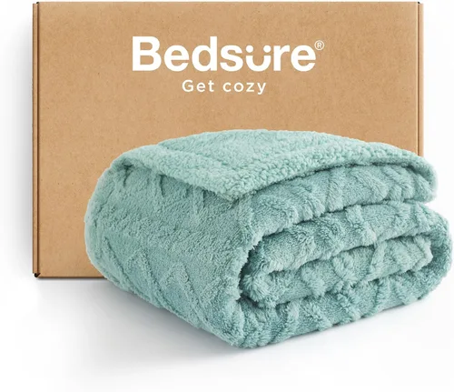 Miniatura 17 de Bedsure Gentlesoft - Manta de forro polar Sherpa para sofá, mullida y acogedora manta de jacquard para mujer, regalo de Navidad, gruesa y cálida
