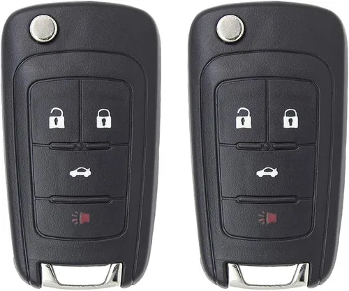 Keyless2Go llavero de apertura remota de 4 botones para Camaro Equinox Verano Sonic y otros vehículos que utilizan FCC OHT01060512 (2 unidades)