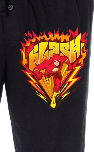 Miniatura 3 de DC Comics Men's The Flash Burning It Up Logo Superhero Loungewear Sleep Pajama Pants