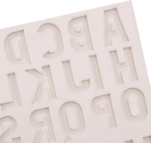 Miniatura 8 de 26 moldes de silicona con letras mayúsculas, 3D del alfabeto número 0-9 moldes de chocolate, para cumpleaños, aniversario, día de San Valentín