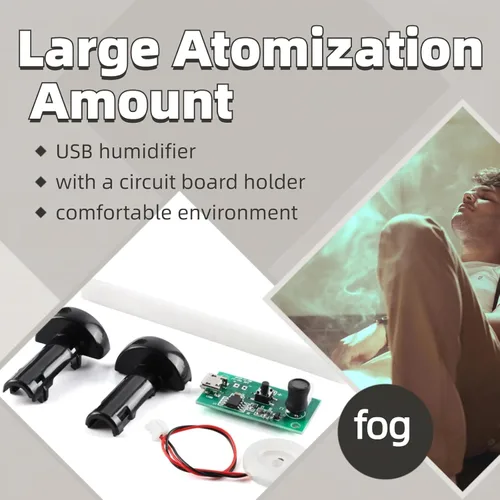 Miniatura 3 de 3 piezas Módulo Humidificador USB Módulo de Pulverización USB Placa de Circuito Módulo de Atomización Placa de Atomización de 5V Placa de Circuito