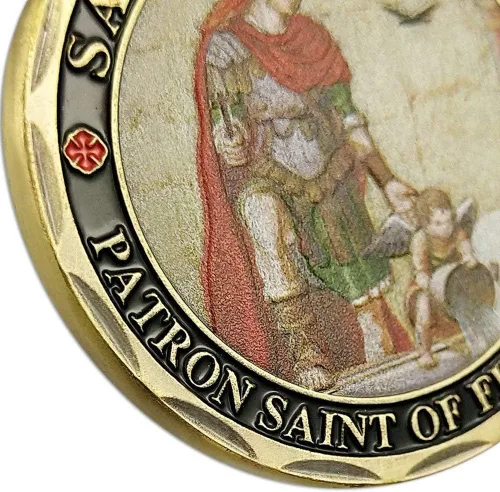 Miniatura 4 de San Florian Patrón de Bomberos con Moneda de Desafío de Oración