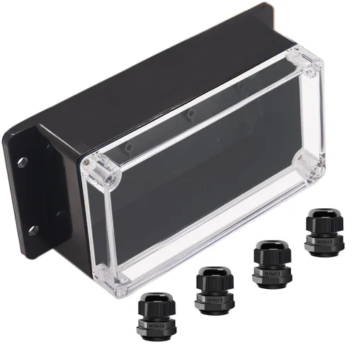 Miniatura 10 de Project Box IP65 Caja de Conexiones Impermeable de Plástico ABS Cajas Eléctricas Caja de Proyecto Electrónico DIY Carcasa de Alimentación con Oreja