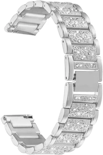 Miniatura 7 de Abanen Fossil - Correa de reloj para mujer Gen 5E de 1.654 in/Gen 6, 0.71 pulgadas, aleación ligera de metal brillante y cristal de liberación