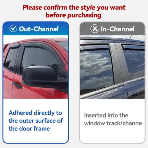 Miniatura 5 de YQAUTEC Viseras de Ventana Protectores de Lluvia para Honda Civic 2022 2023 2024 2025 2026, Deflectores de Viento de Ventilación de Ventana Fuera