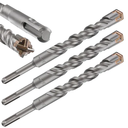 Miniatura 27 de Wensilon Kit de brocas para hormigón de 8 pulgadas, material de carburo de doble rosca de tipo cruzado, adecuado para hormigón, ladrillo, paredes