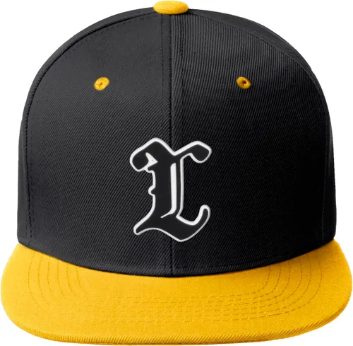 Miniatura 1375 de Daxton Gorra clásica con visera de billete plano con letras del alfabeto inglés antiguo de la A a la Z