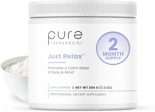 Pure Therapro Rx Just Relax sin sabor - 60 porciones | Apoya el estado de ánimo relajado y la presión arterial saludable | Mio-inositol, malato de
