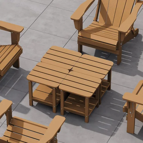 Miniatura 26 de SERWALL Mesa Adirondack de exterior - Mesa auxiliar gris