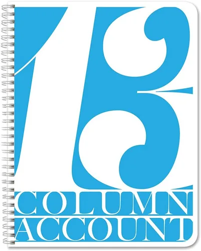 Miniatura 22 de BookFactory Libro de contabilidad de 2 columnas/libro de cuentas/libro de contabilidad/cuaderno (libro columnar de dos columnas) – tapa dura